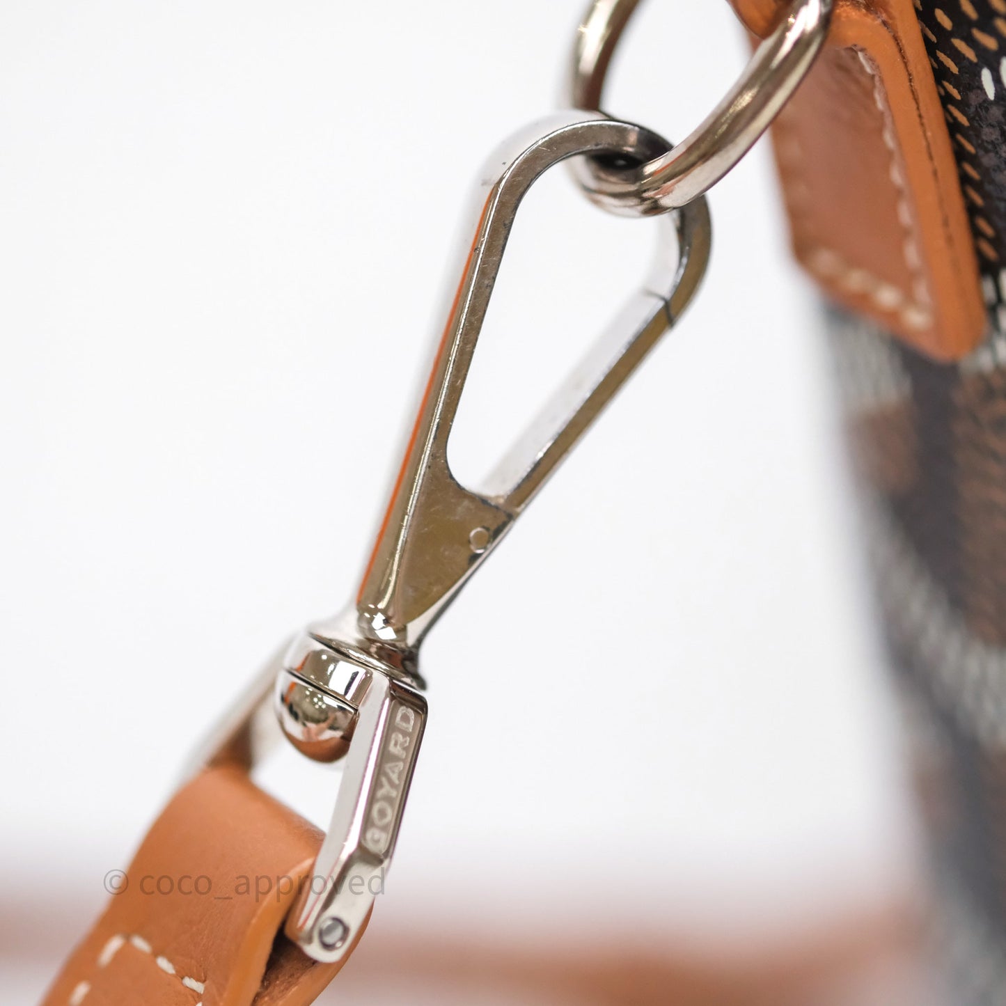 Goyard Mini Alpin Backpack Black/ Tan  Goyardine Calfskin