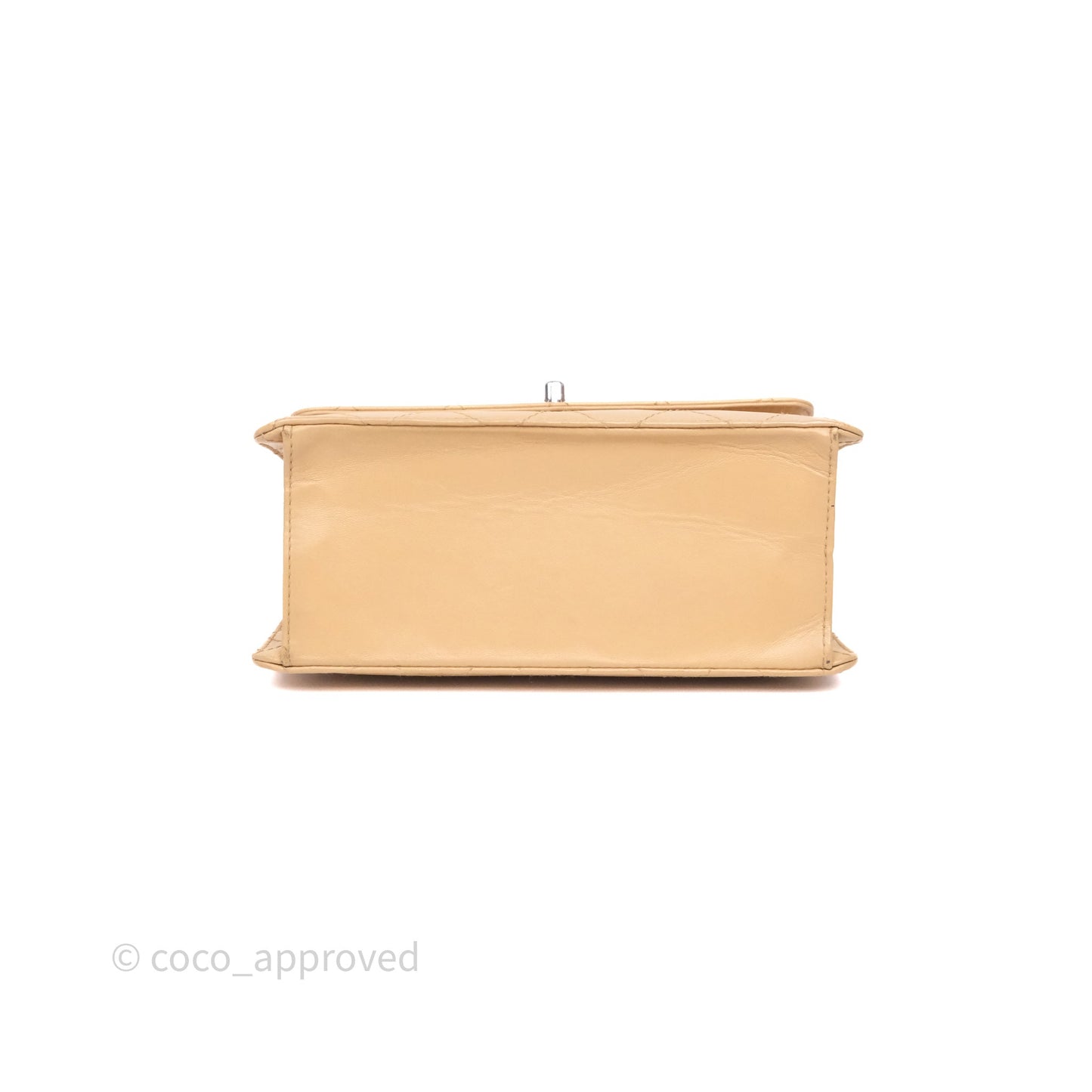 Chanel Vintage Quilted Kelly Shoulder Bag Beige Silver Hardware