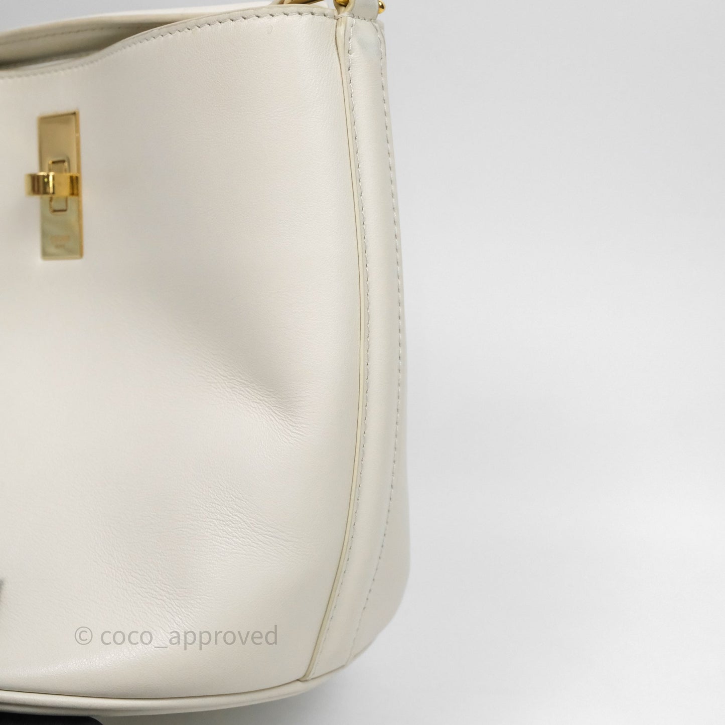 Celine Teen Bucket 16 Bag Ivory White Calfskin