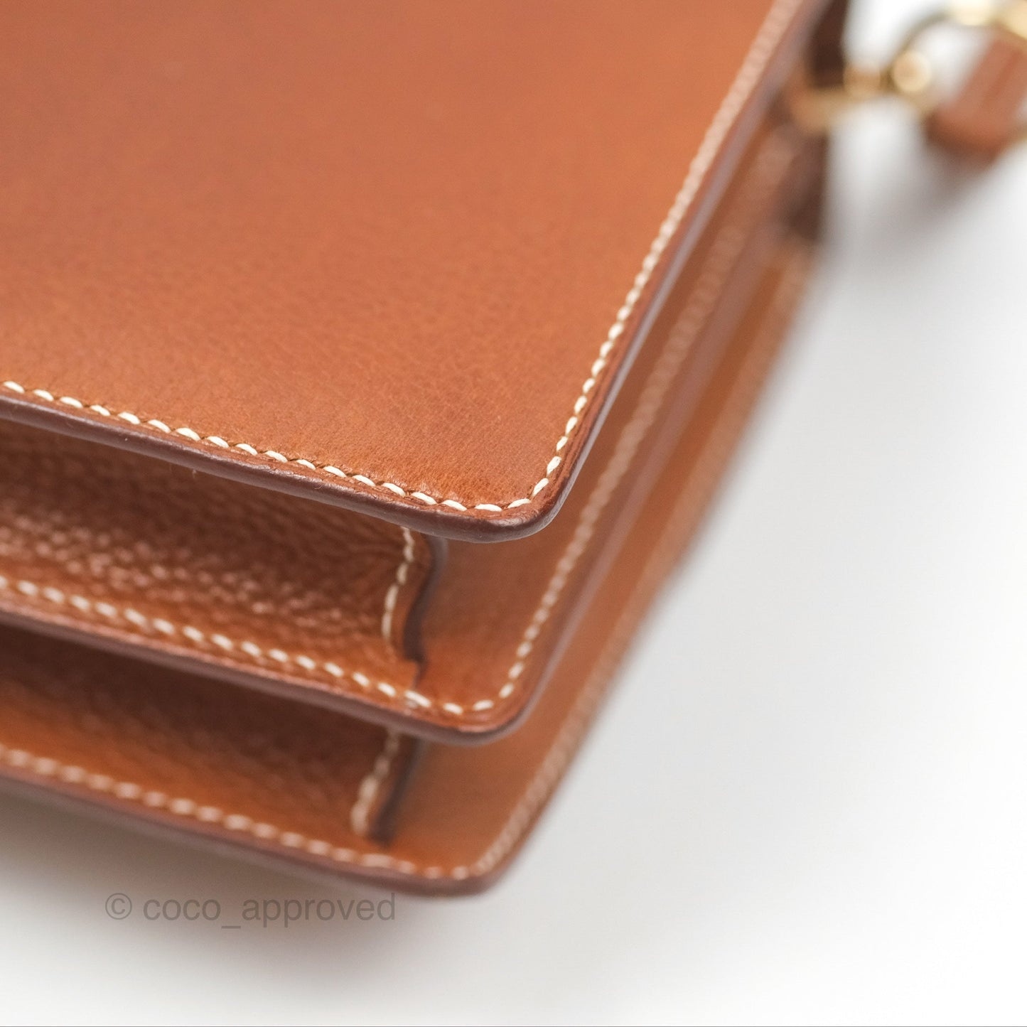 Hermès Roulis Mini 18 Fauve Barenia Gold Hardware