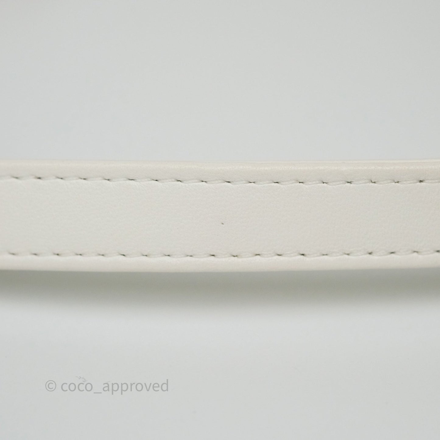 Chanel Mini Trendy CC Handle Bag Lacquered Logo White Lambskin