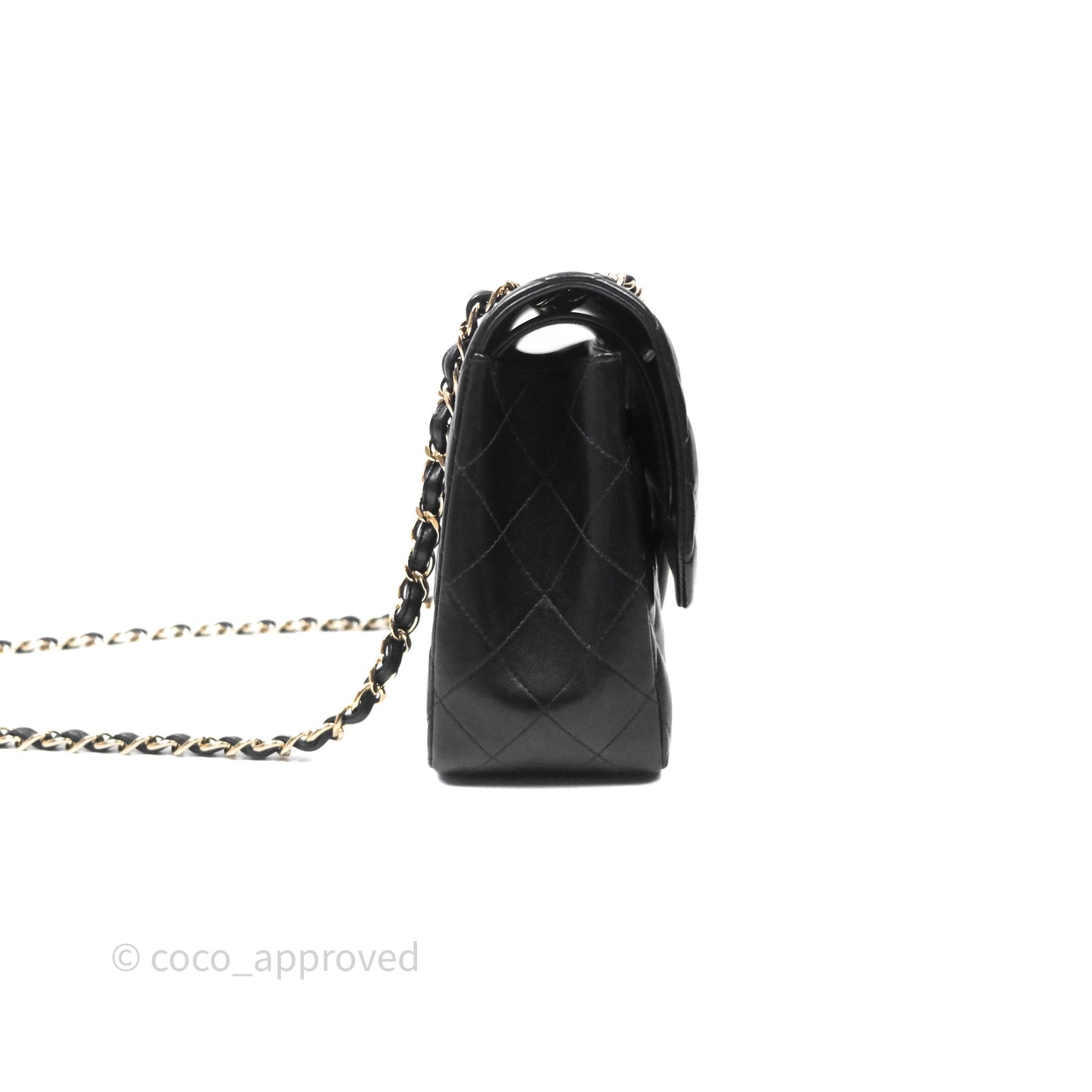 Chanel Classic Jumbo Double Flap Black Lambskin Bag Gold Hardware