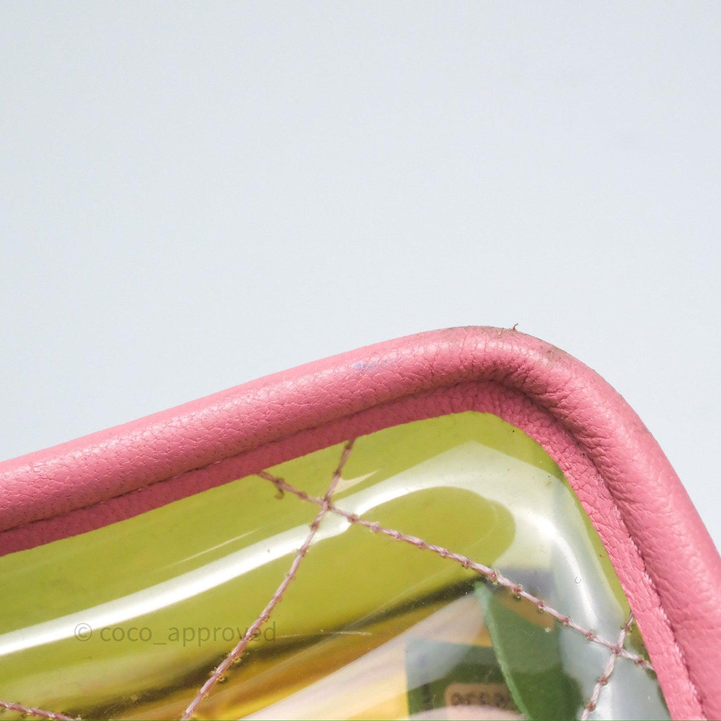 Chanel Mini Coco Splash Flap Bag PVC Lambskin Pink/Yellow/Green Silver Hardware