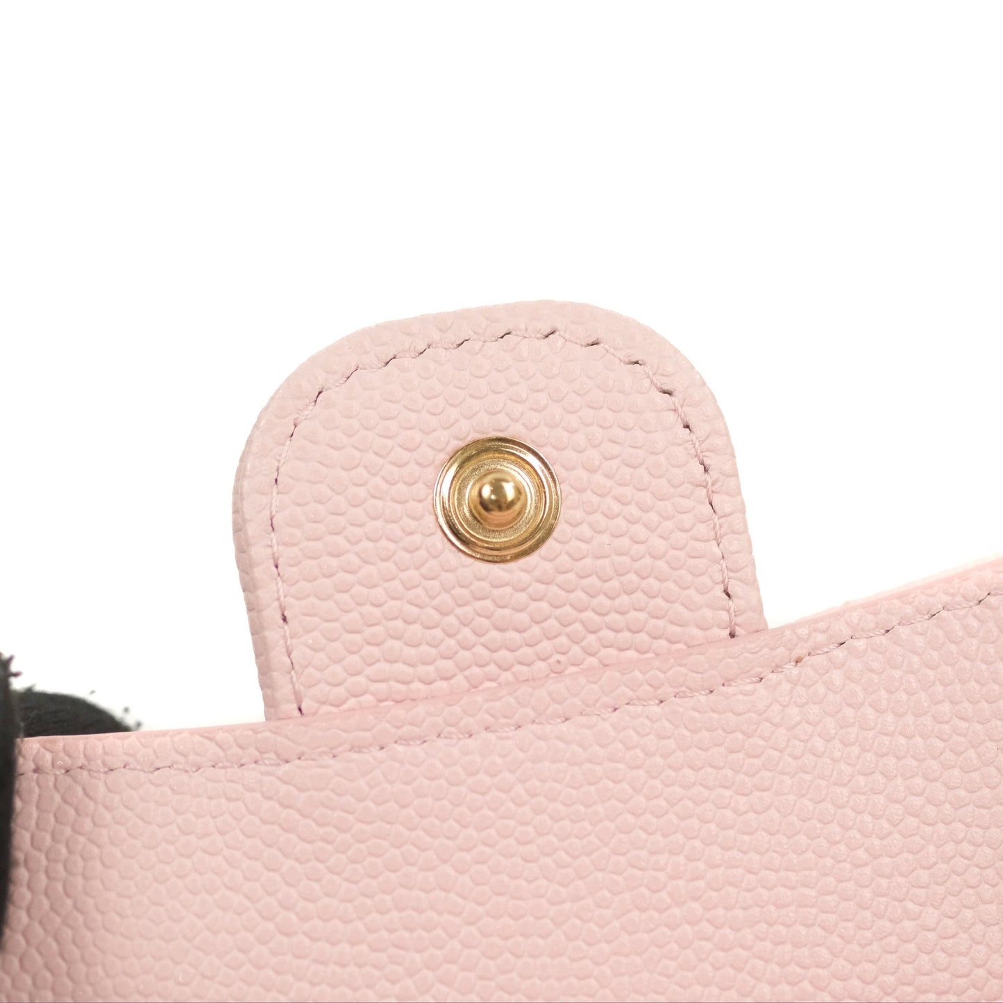 Chanel Quilted Small Classic Flap Trifold Wallet Pink Caviar Gold Hardware