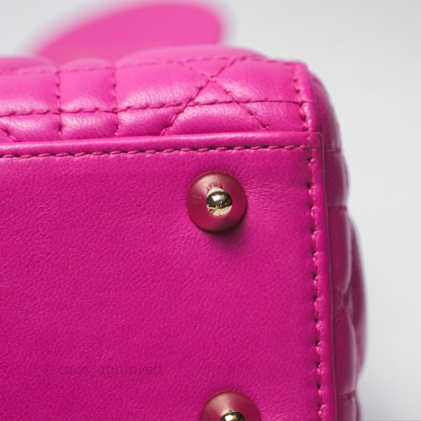 Christian Dior Small Lady Dior My ABCDior Magenta Cannage Lambskin