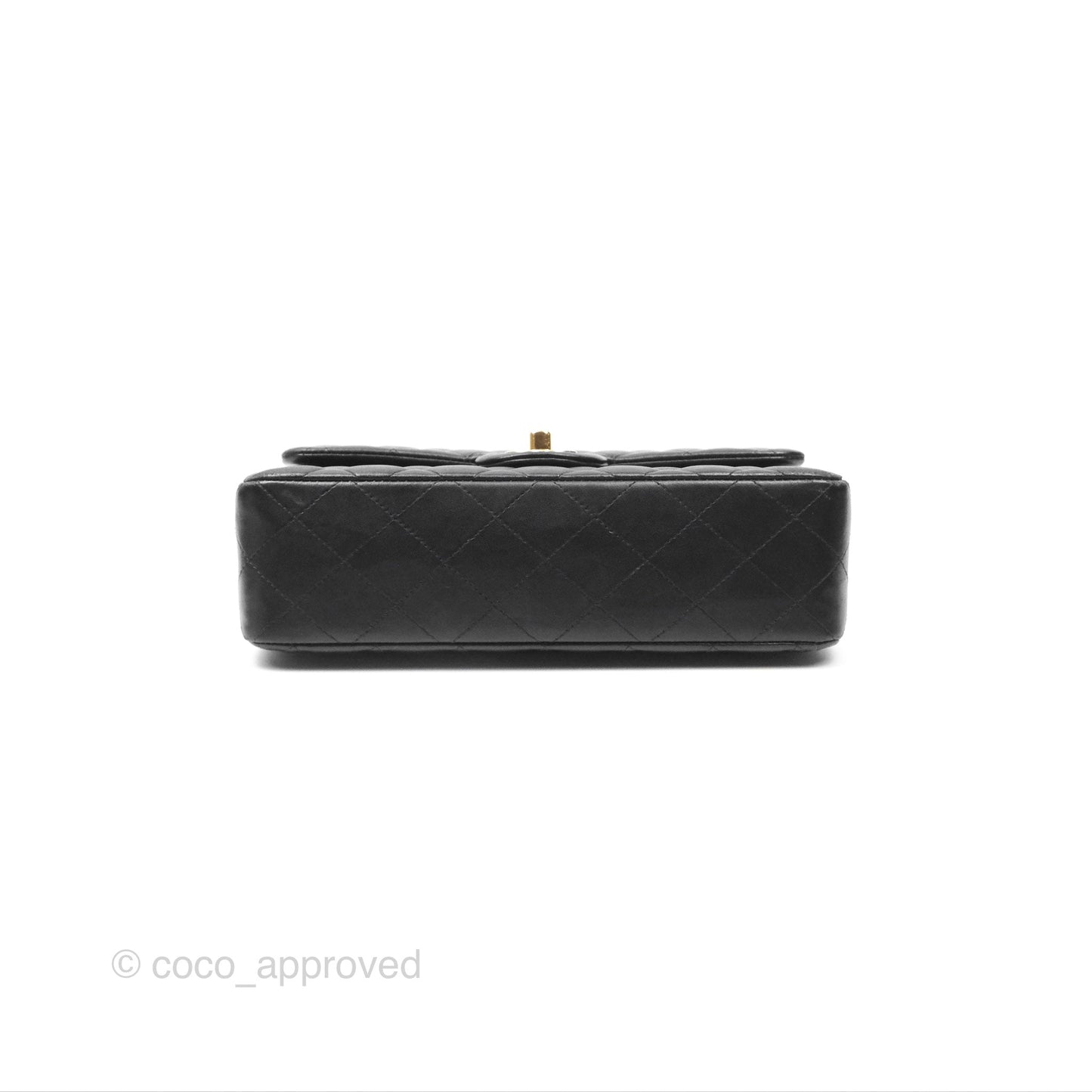 Chanel Small Classic Quilted Flap Black Lambskin Gold Hardware