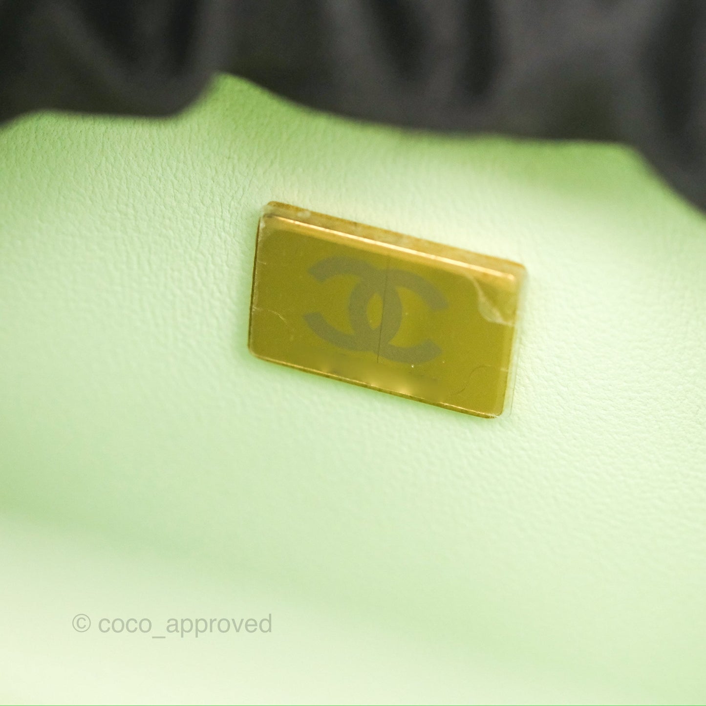Chanel Small Classic Quilted Flap Mint Green Caviar Gold Hardware 22C