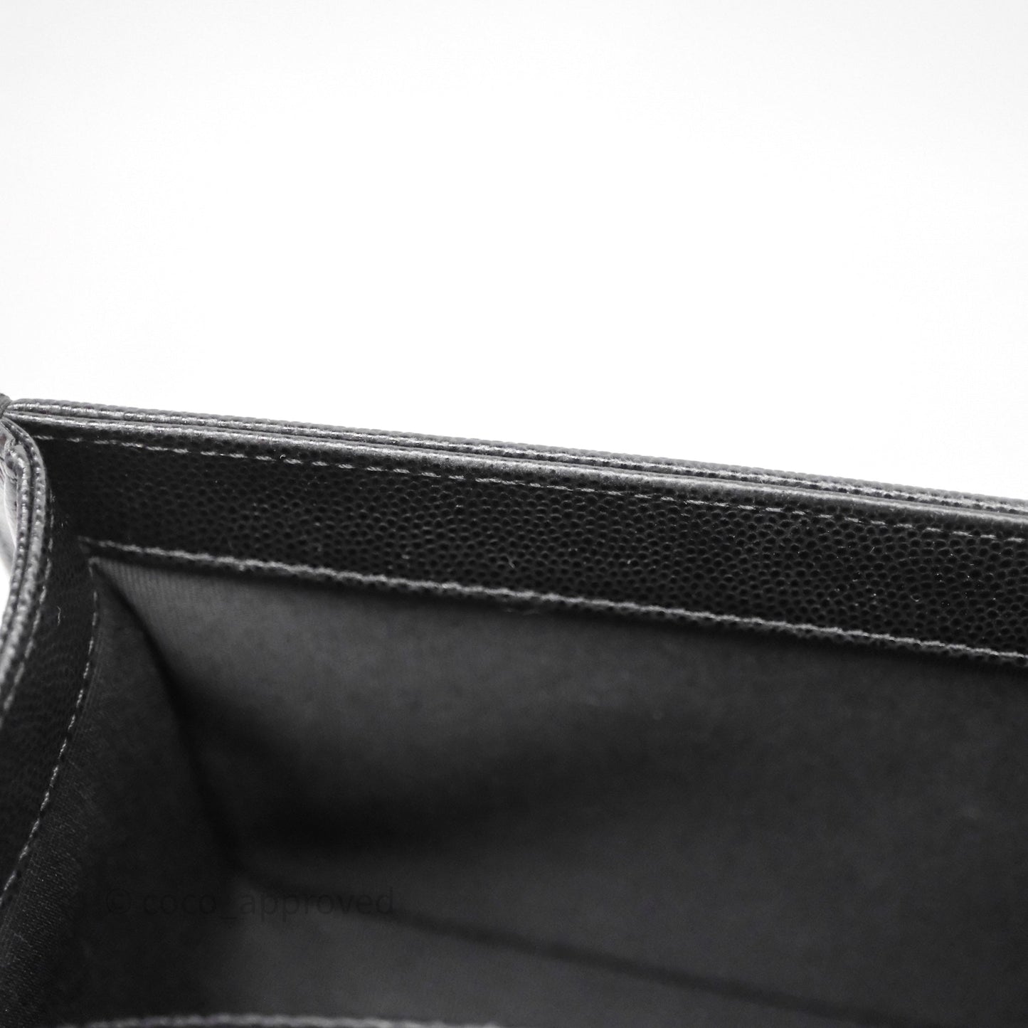 Chanel Quilted Medium Boy Black Caviar Ruthenium Hardware