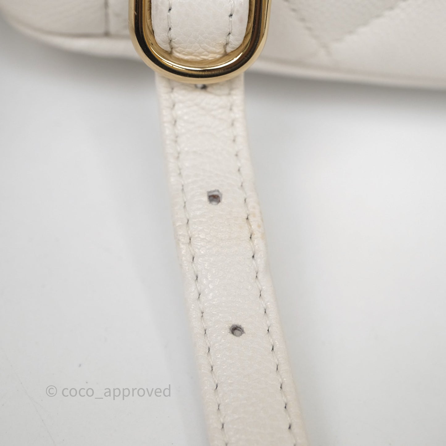 Chanel Duma Backpack White Caviar Gold Hardware 23K