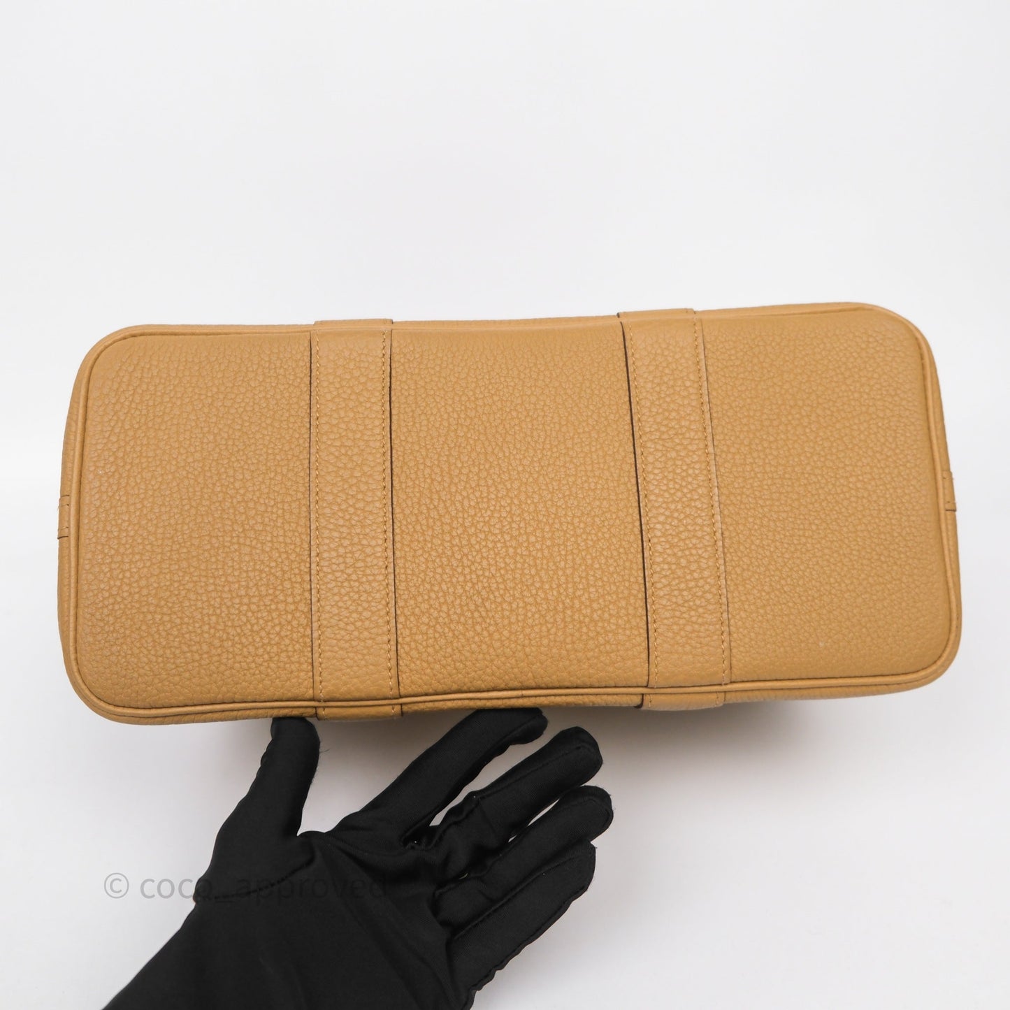 Hermès Garden Party 30 Biscuit 4B Veau Negonda Palladium Hardware
