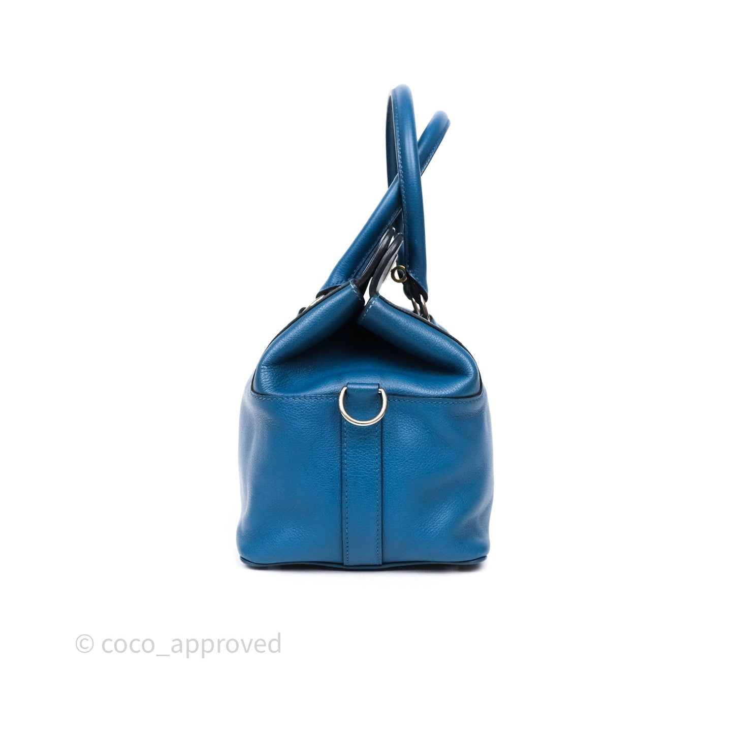 Hermès ToolBox 20 Bleu Cobalt 7C Evercolor Palladium Hardware