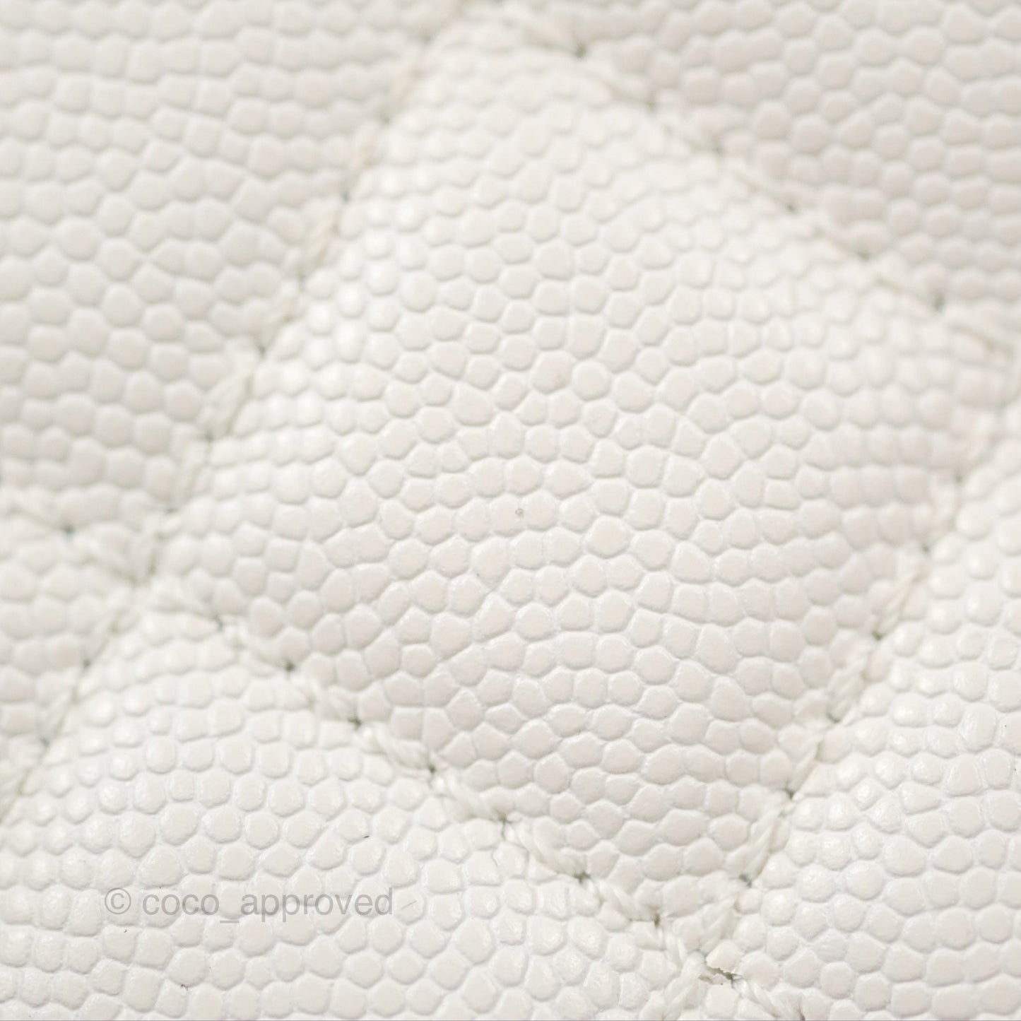 Chanel Mini Coco Handle Quilted Ivory White Caviar Gold Hardware