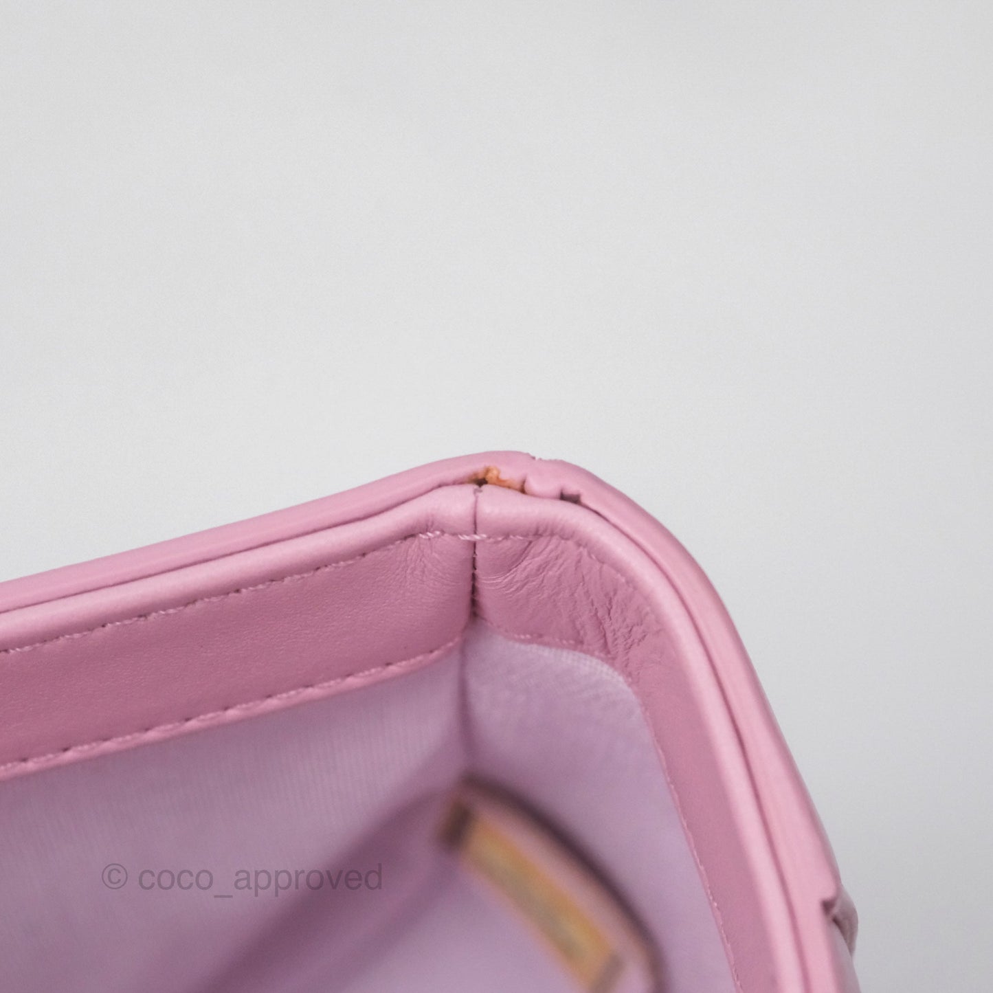 Chanel Stitched Ring My Bag Flap Crossbody Pink Calfskin Silver Hardware