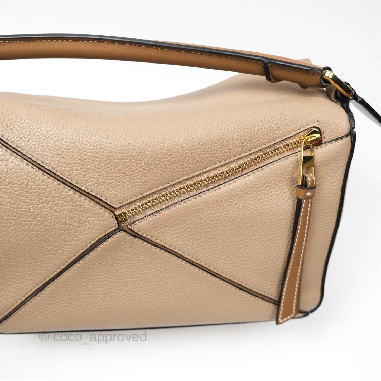 Loewe Small Puzzle Bag Sand Mink Grained Calfskin