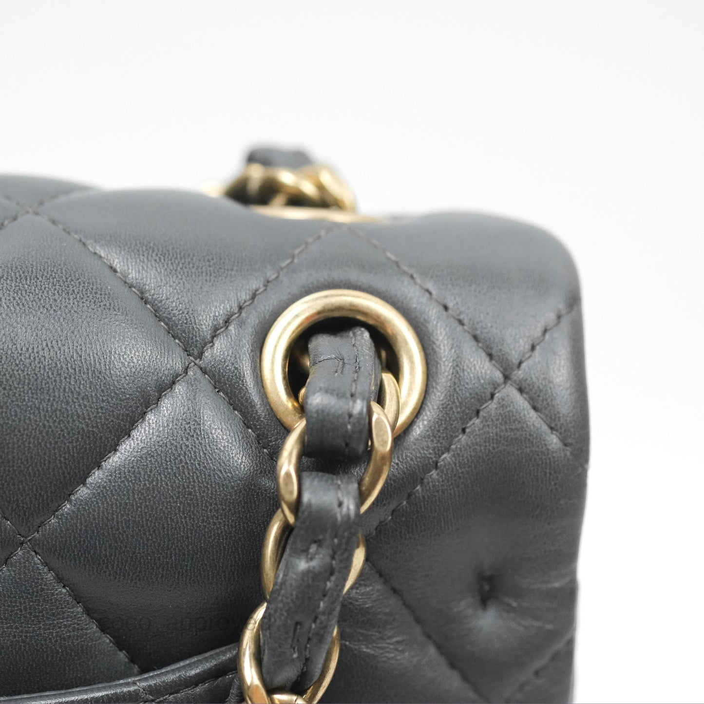 Chanel Jumbo Double Flap Dark Grey Lambskin Brushed Gold Hardware⁣⁣