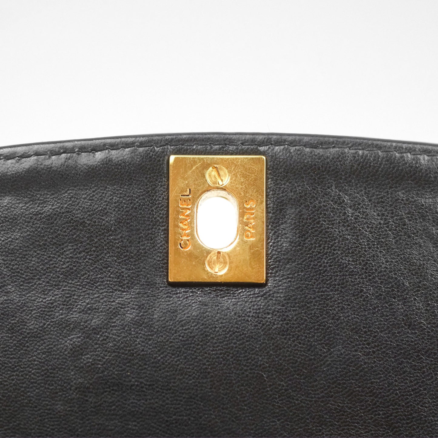 Chanel Vintage Medium Classic Diana Bag Quilted Black Lambskin 24K Gold Hardware