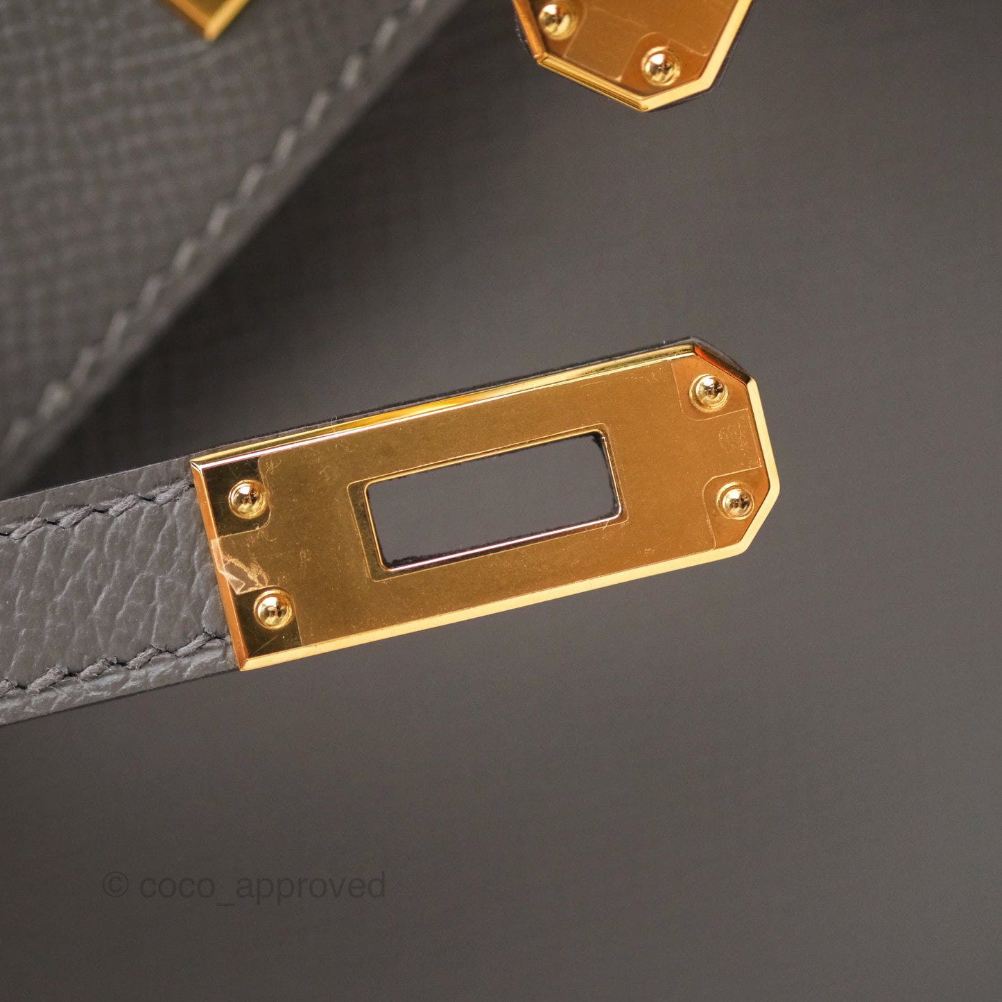 Hermès Mini Kelly II Gris Meyer 0L Epsom Gold Hardware