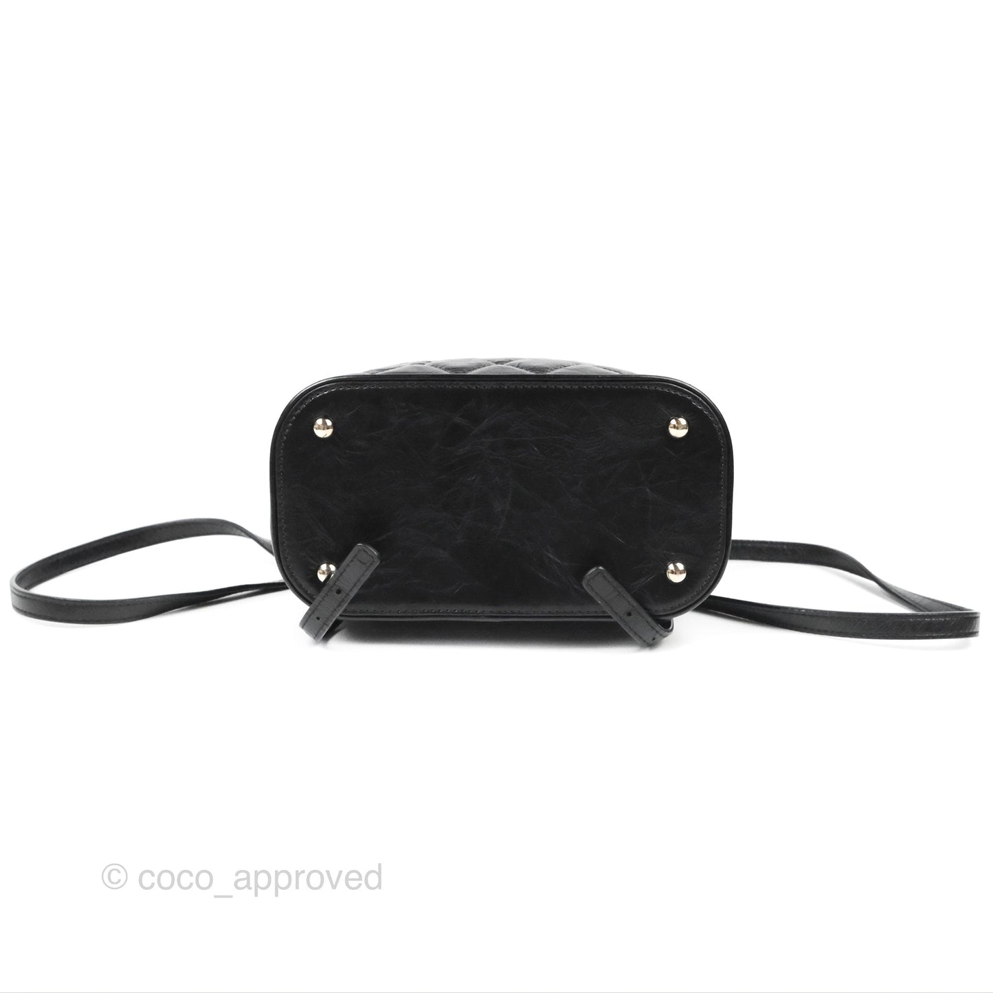 Chanel Aquarium PVC Backpack Black Crumpled Calfskin Silver Hardware