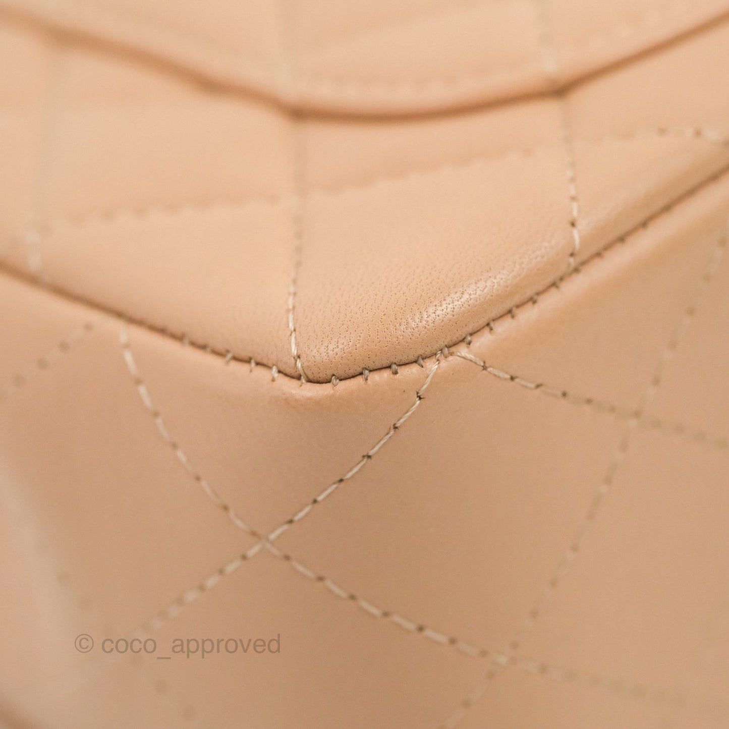 Chanel Top Handle Mini Rectangular Flap Bag Beige Lambskin Gold Hardware