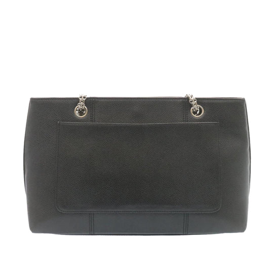 Luxury Chanel Caviar Skin Chain Shoulder Bag Leather Black CC  28395A