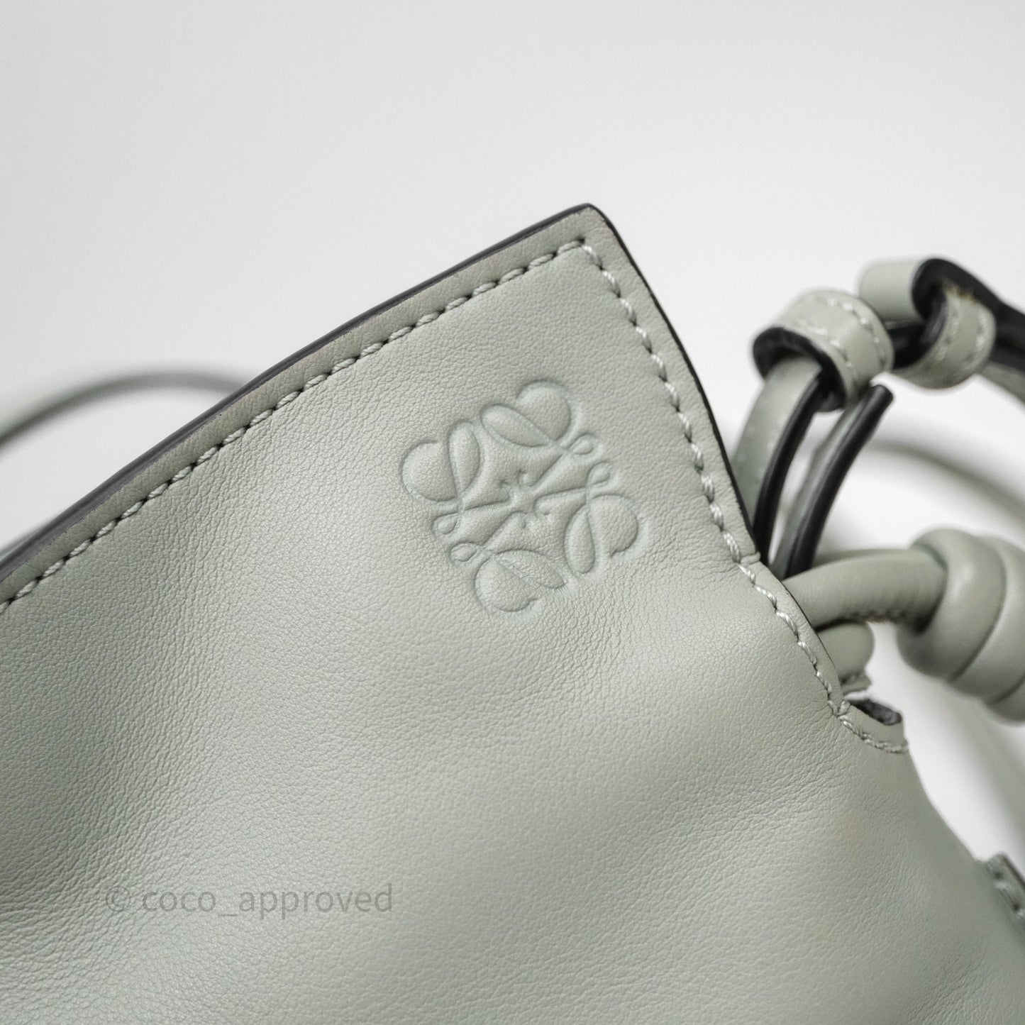 Loewe Flamenco Mini Clutch Bag Calfskin Green