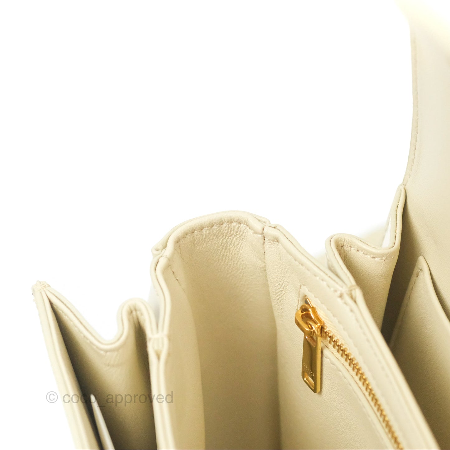 Celine Medium Triomphe Bag Limestone Shiny Calfskin