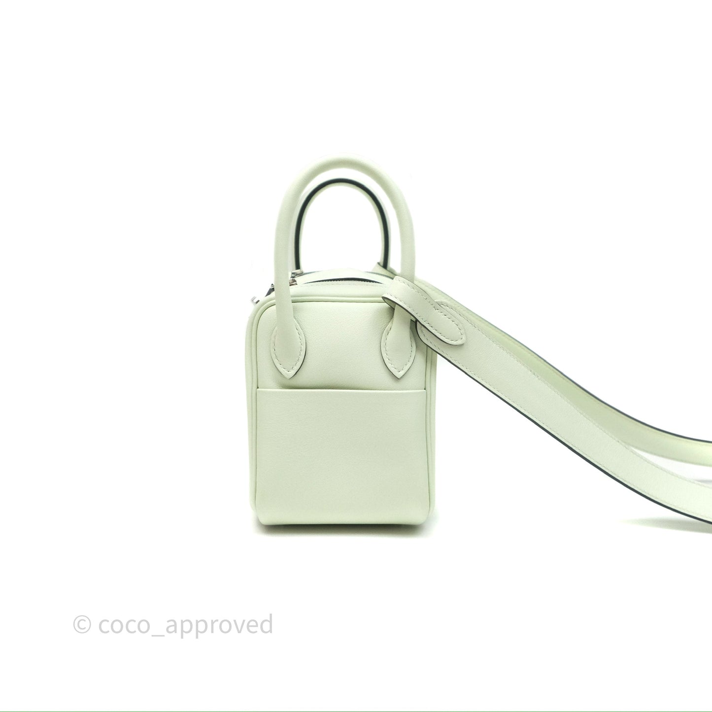 Hermès Mini Lindy Vert Fizz 0S Swift Palladium Hardware