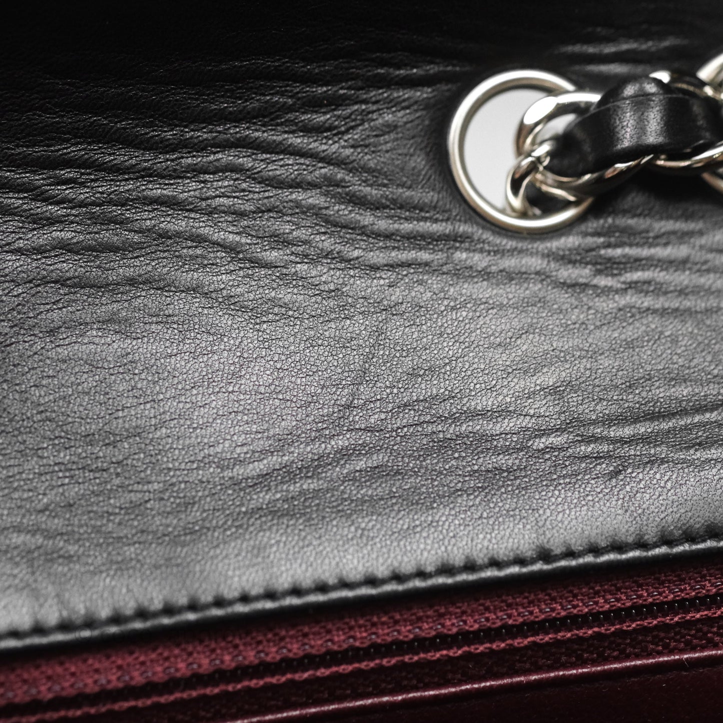 Chanel Jumbo Single Flap Black Lambskin Silver Hardware