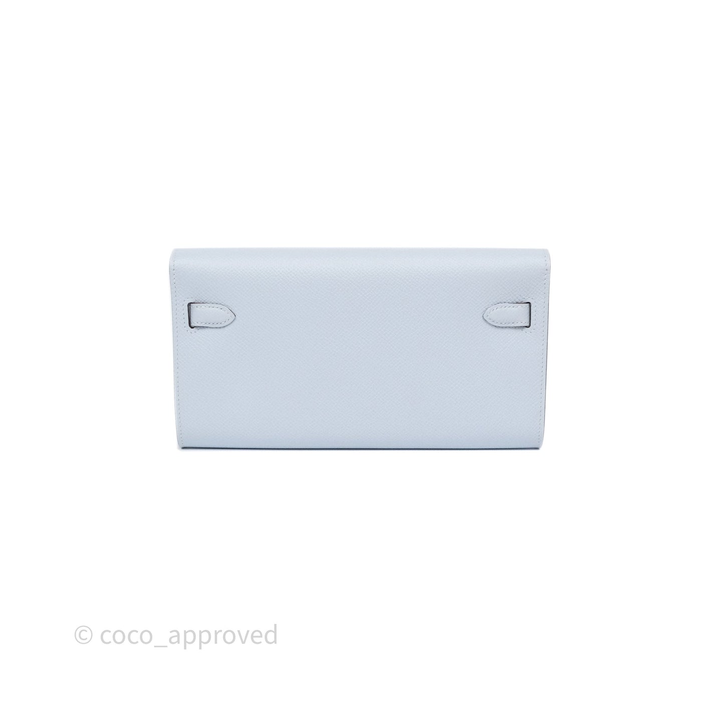 Hermès Kelly To Go Wallet Bleu Brume T0 Epsom Gold Hardware