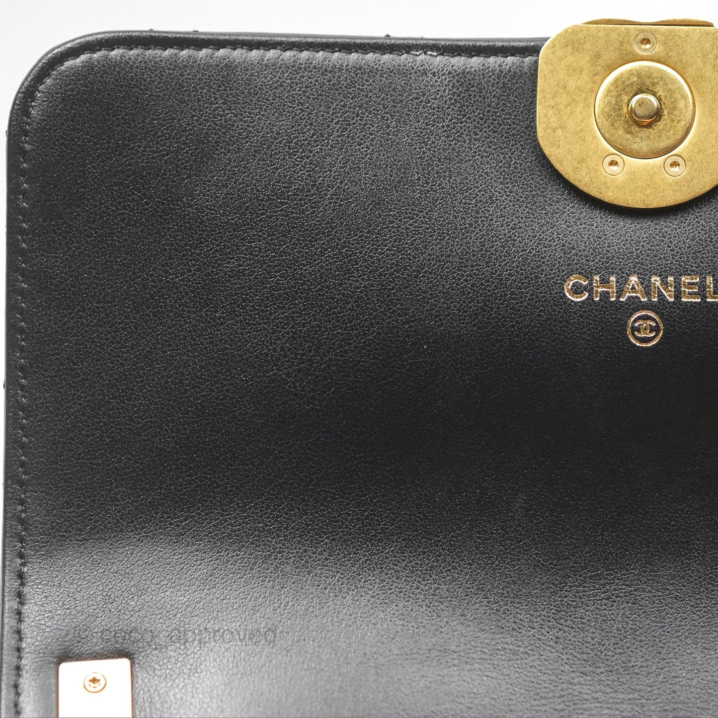 Chanel Mini Flap Bag Black Aged Calfskin Aged Gold Hardware 23K