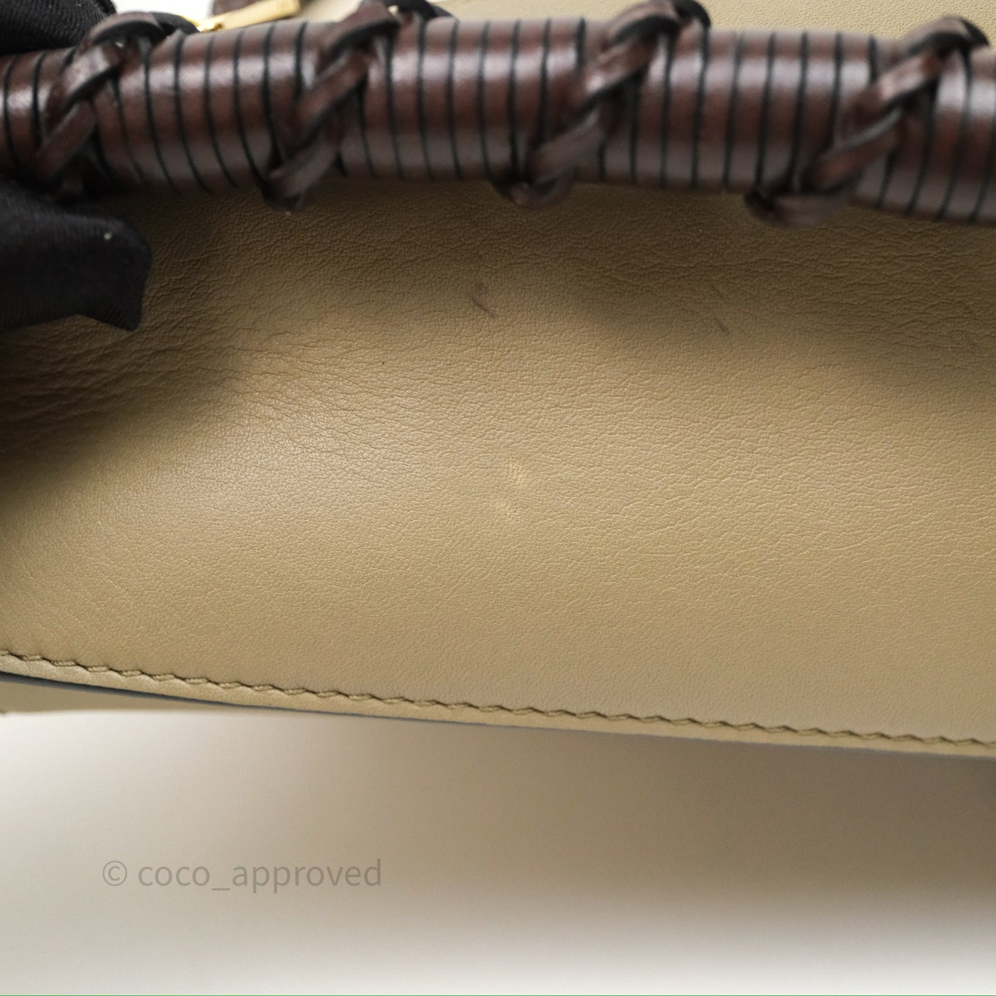 Loewe Small Puzzle Edge Bag Laurel Green/Light Oat Calfskin
