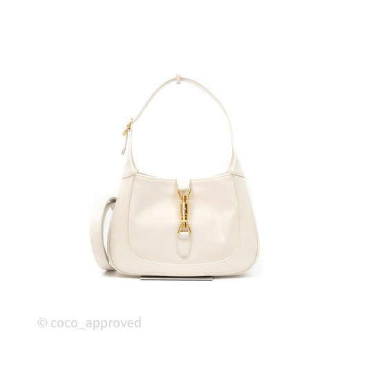 Gucci Jackie 1961 White Small Shoulder Bag Gold Hardware