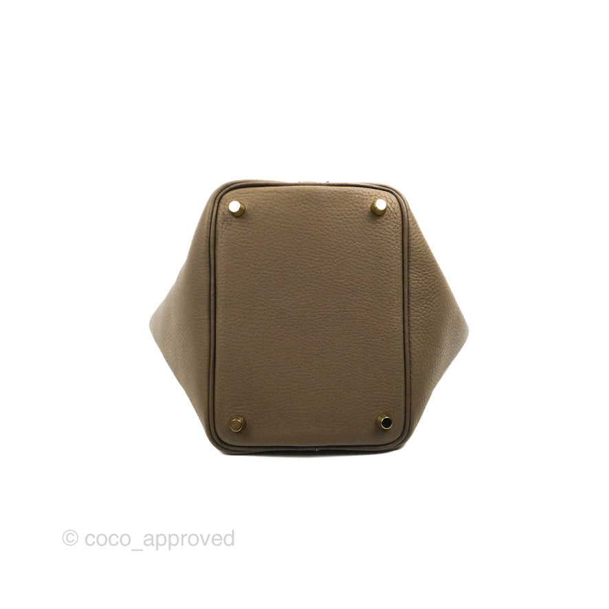 Hermès Picotin Lock 18 Etoupe Clemence Gold Hardware