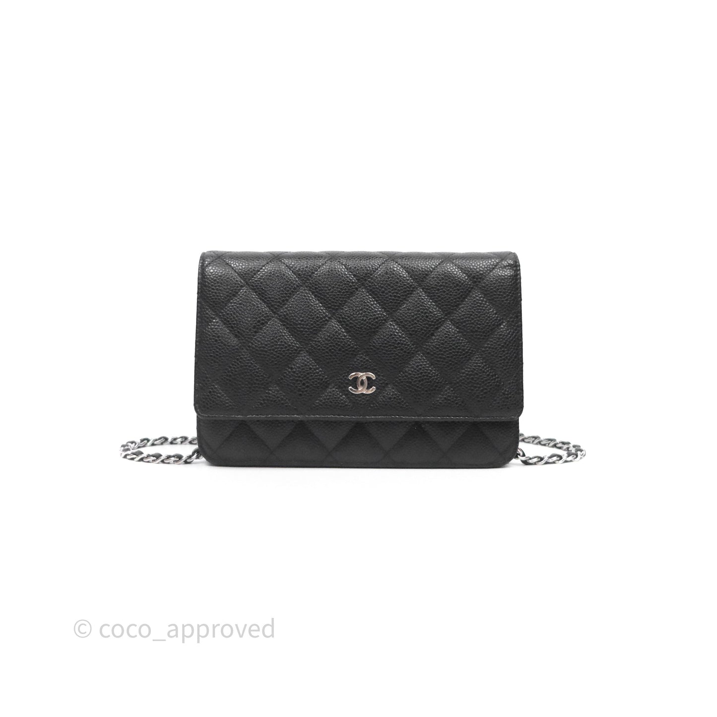 Chanel Quilted Classic WOC Black Caviar Silver Hardware