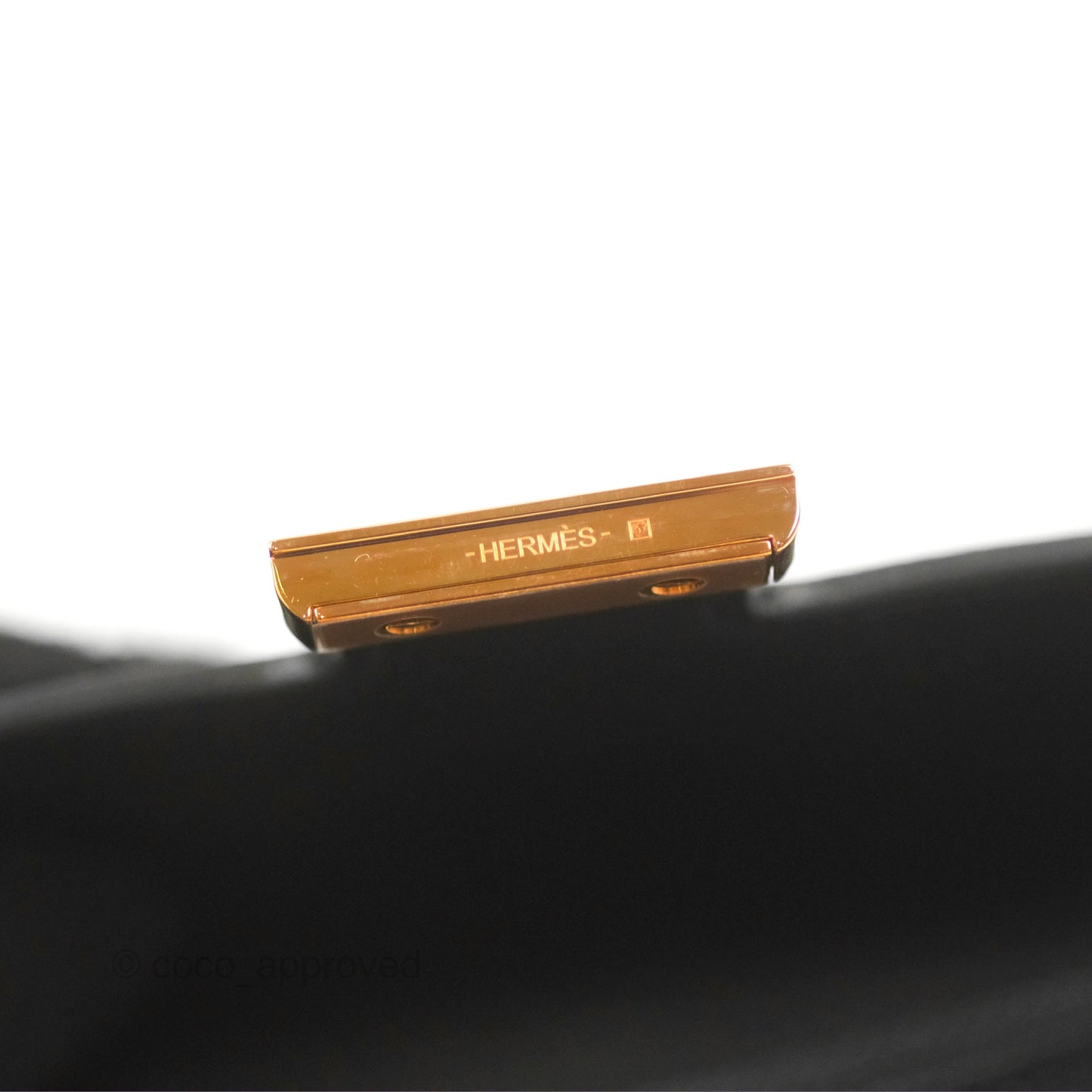 Hermès Constance Slim Wallet Black Epsom Rose Gold Hardware