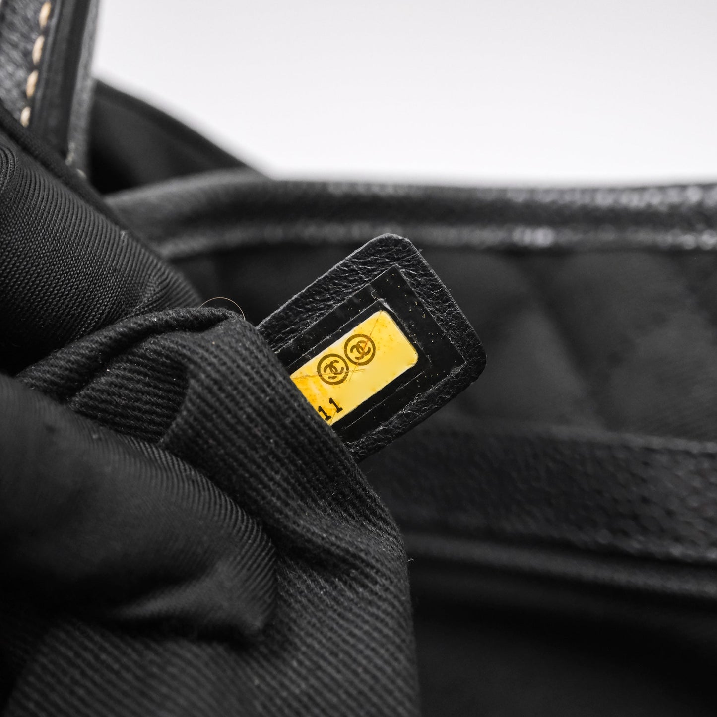 Chanel CC Print Logo Tote Bag Black