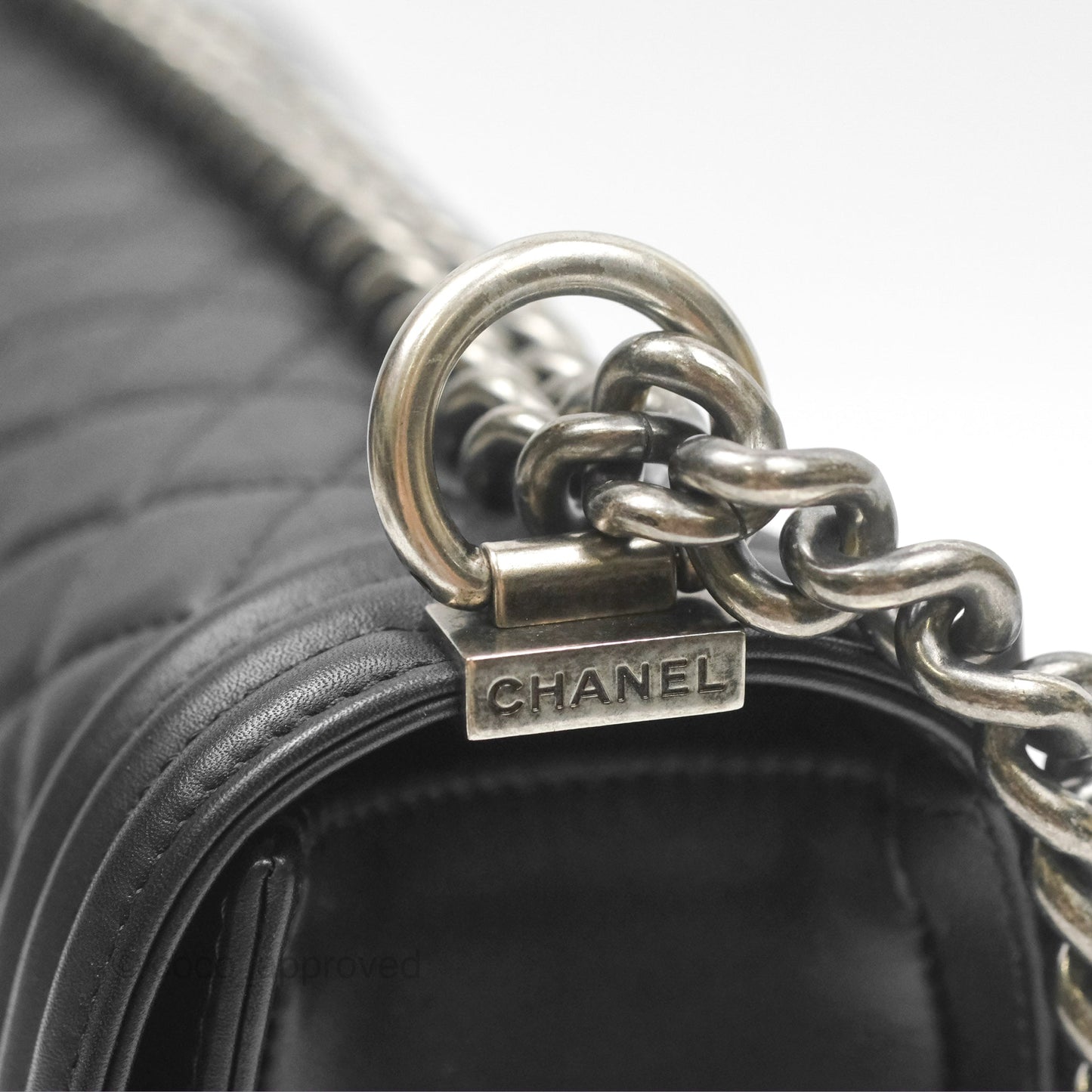 Chanel Medium Boy Quilted Black Lambskin Ruthenium Hardware
