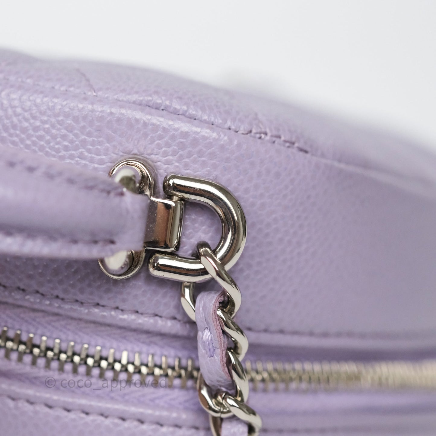 Chanel Classic Mini Backpack Lilac Caviar Silver Hardware