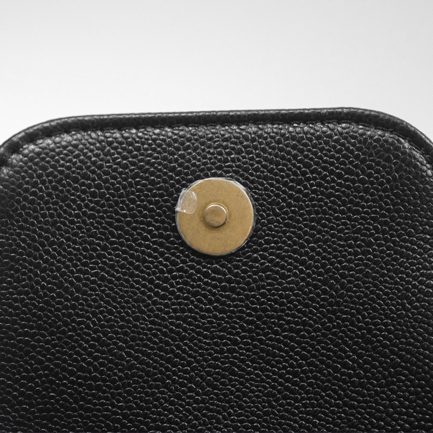 Chanel Double Pocket Hobo Bag Black Caviar Brushed Gold Hardware