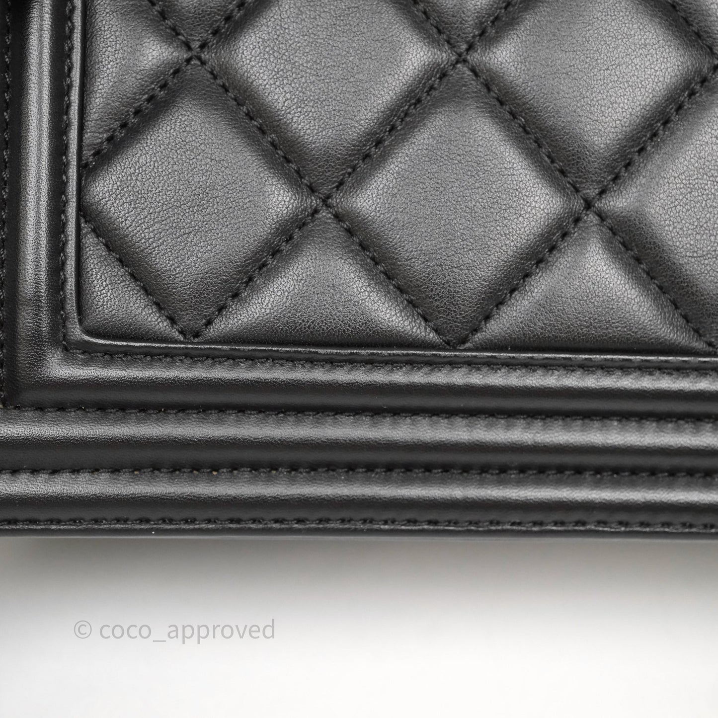 Chanel Quilted Medium Boy Black Lambskin Ruthenium Hardware