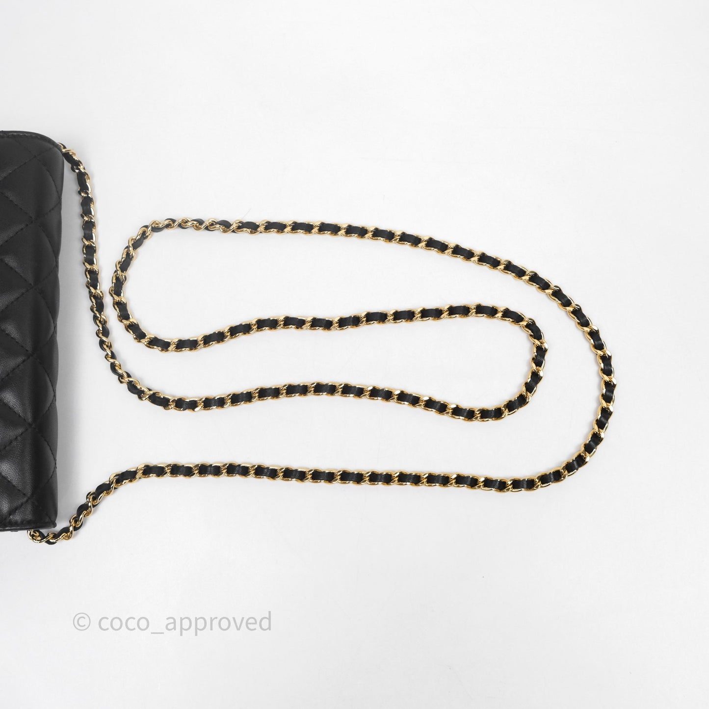 Chanel Quilted WOC Black Lambskin Gold Hardware