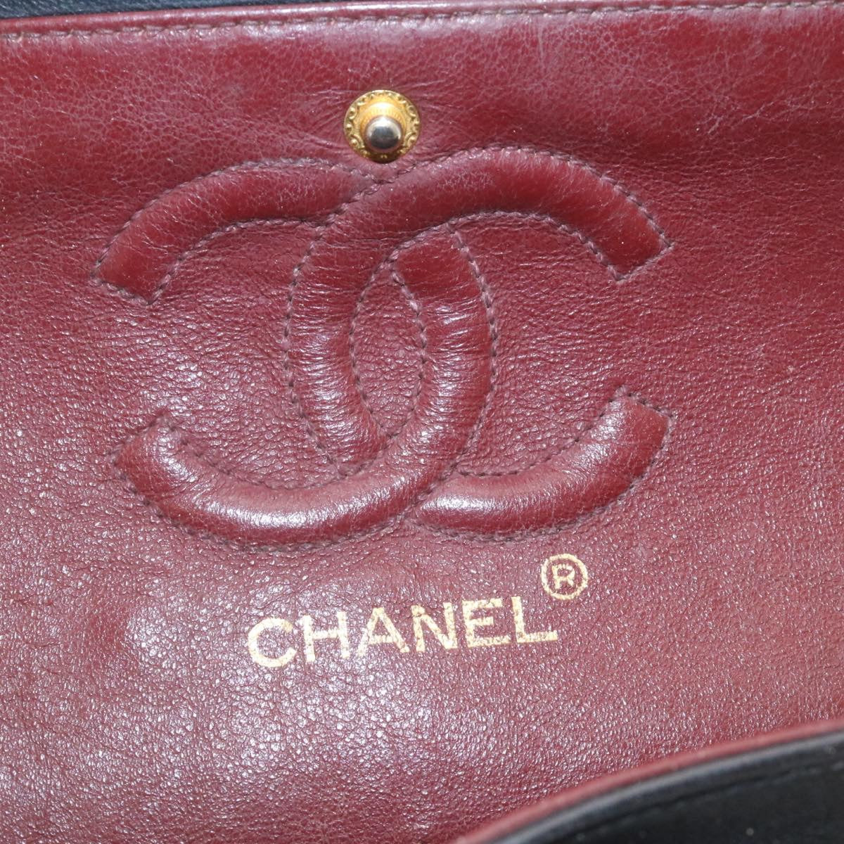 CHANEL Classic Matelasse 23 Chain Flap Shoulder Bag Lamb Skin Black  28634A