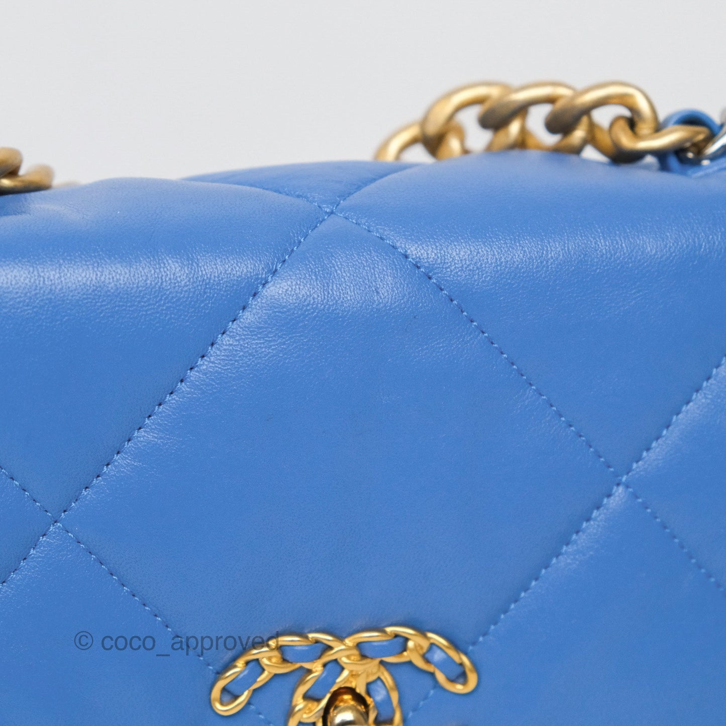 Chanel 19 Small Blue Mixed Hardware