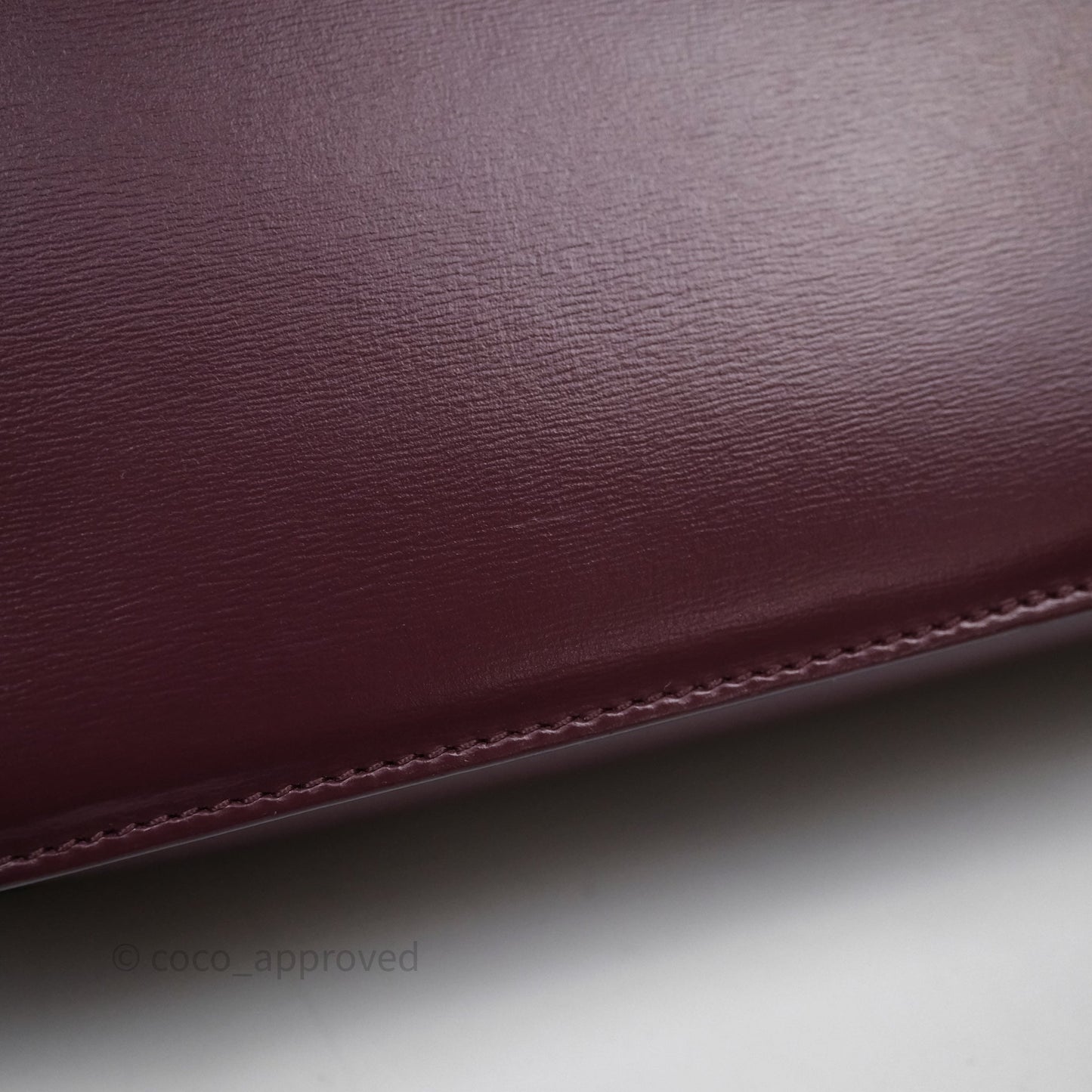 Celine Medium Triomphe Acai Burgundy Shiny Calfskin Gold Hardware
