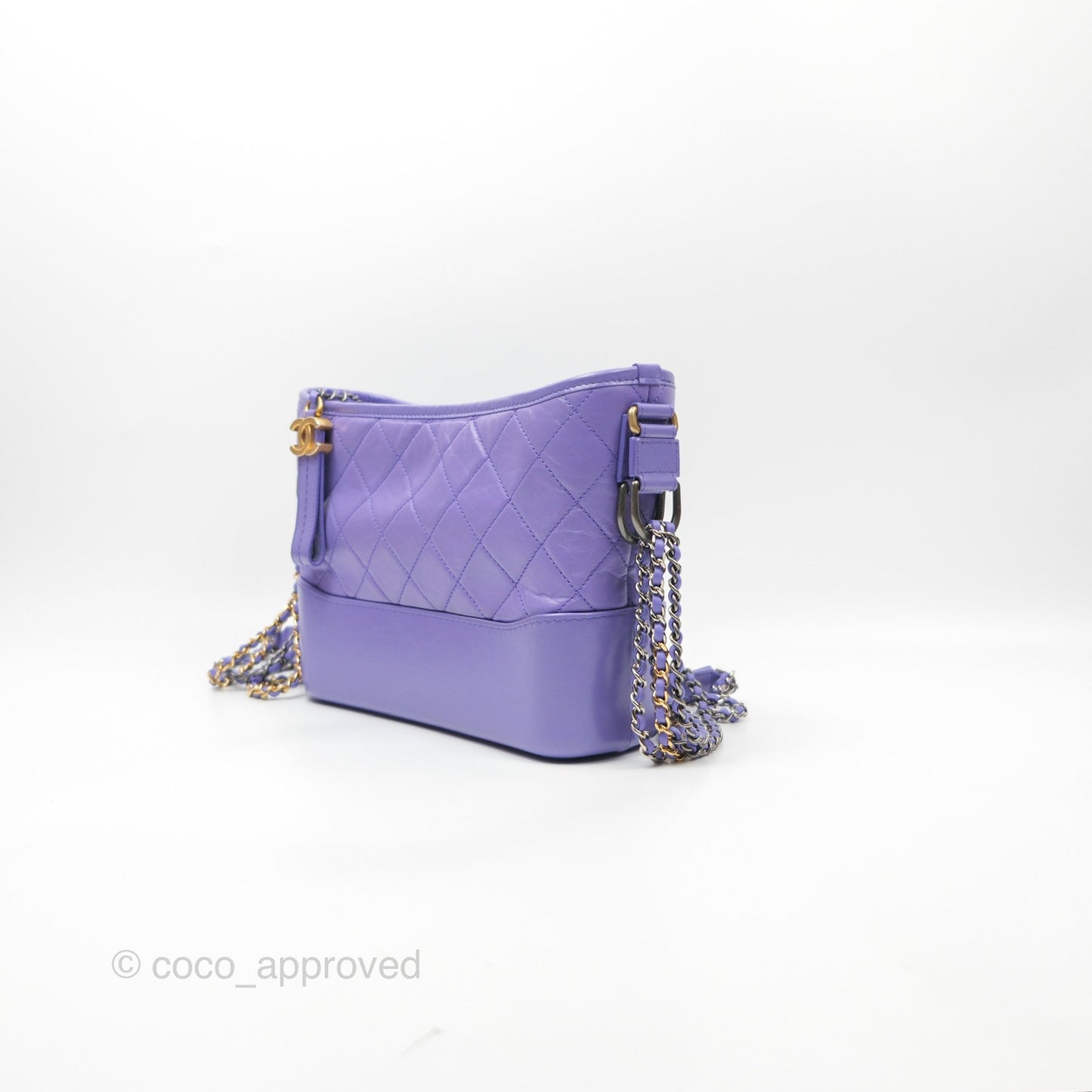 Chanel New Medium Gabrielle Purple Aged Calfskin