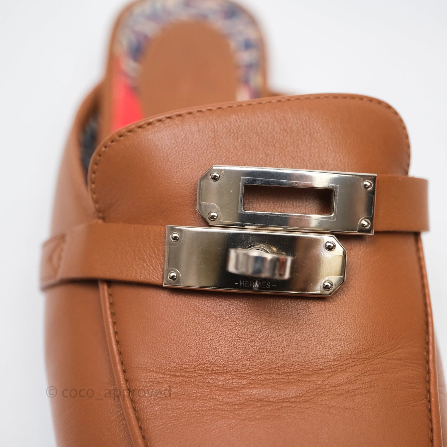 Hermès Oz Mules Calfskin Naturel Palladium Hardware Size 36
