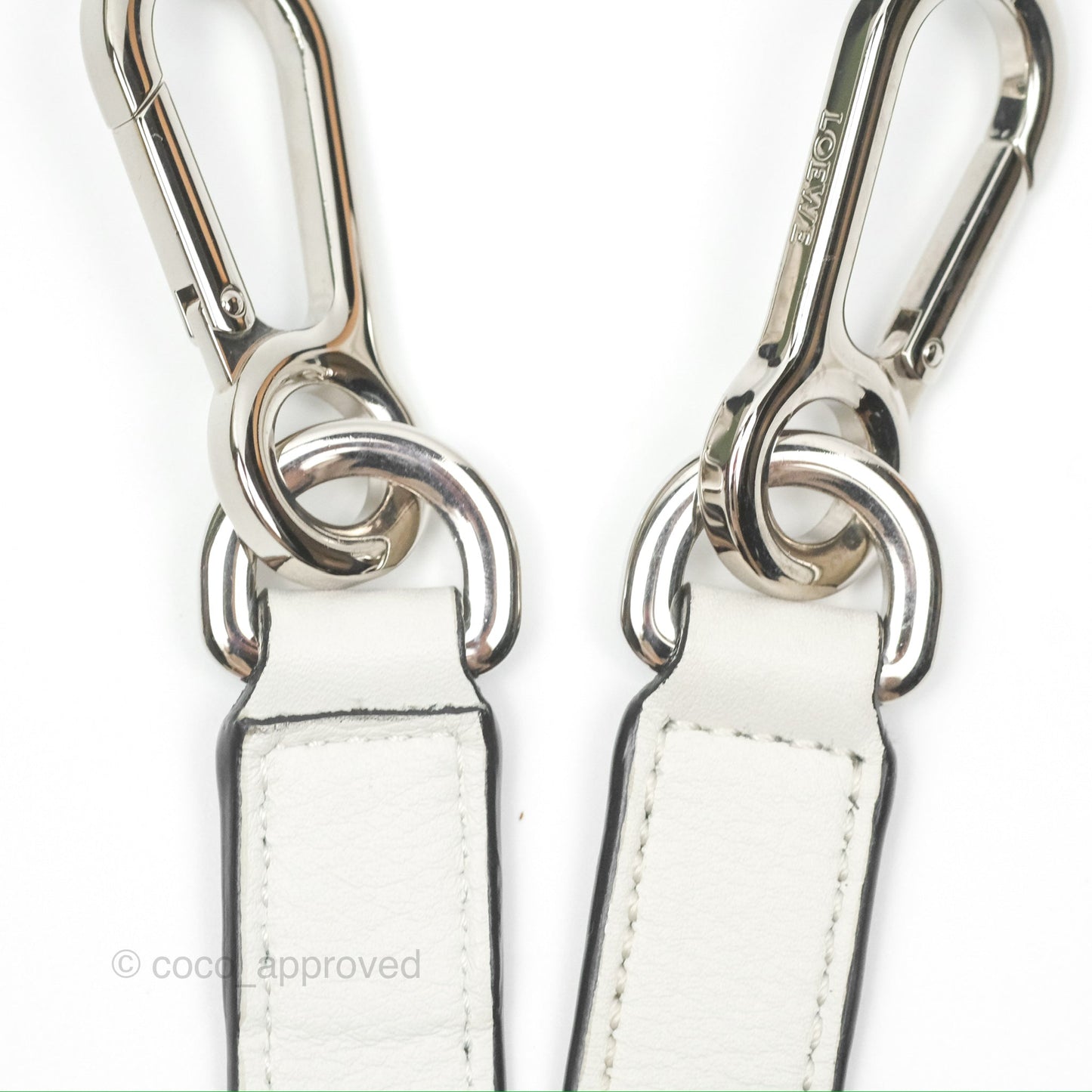 Loewe Small Puzzle Bag Soft White/ Rosemary Calfskin Silver Hardware