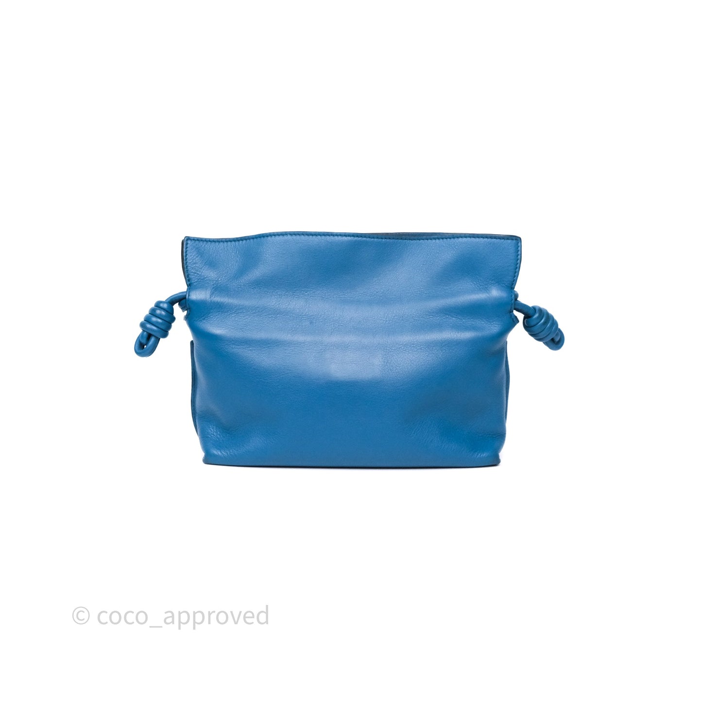 Loewe Mini Flamenco Clutch Nappa Calfskin Teal Blue