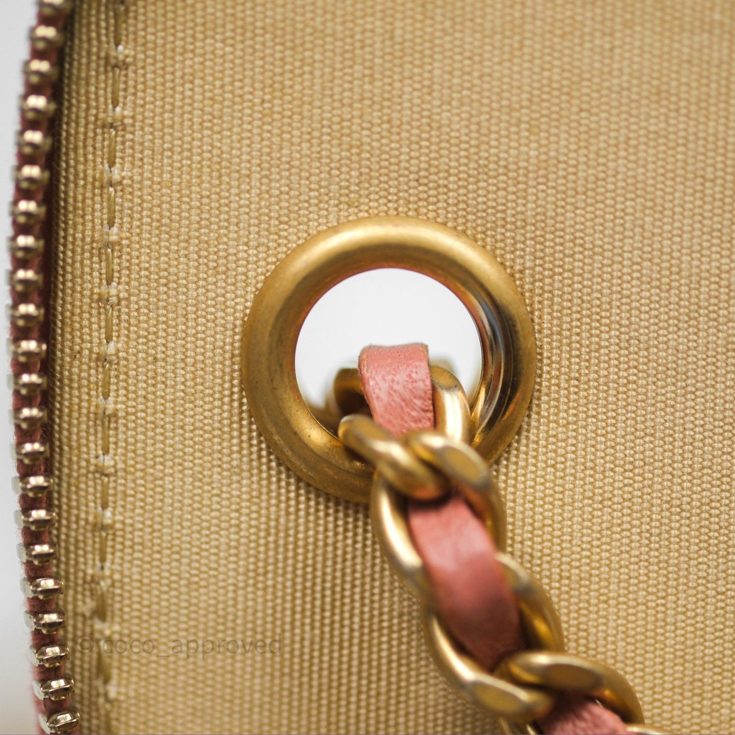 Chanel Mini Pearl Crush Vanity With Chain Pink Gold Hardware