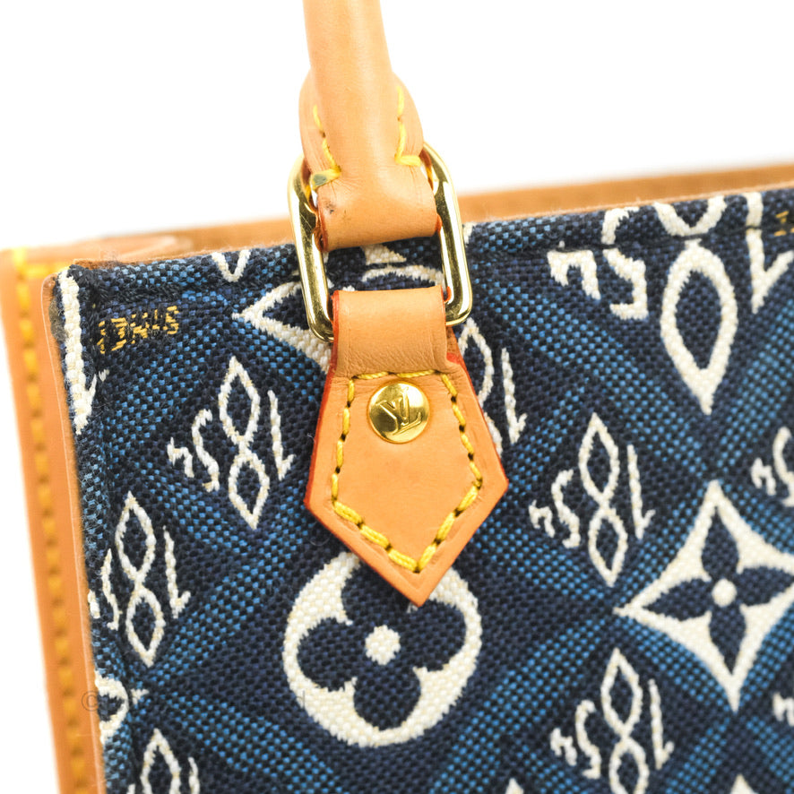 Louis Vuitton Petit Sac Plat Bag Denim Since 1854